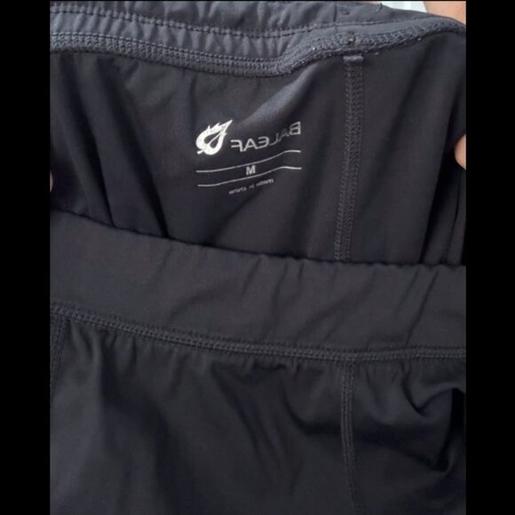 baleaf Men's Yoga Pants with Pockets, Workout Compression Pants Men Black Medium - Picture 1 of 3